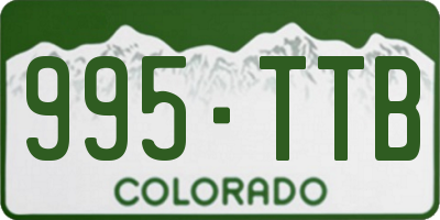CO license plate 995TTB