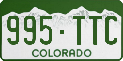 CO license plate 995TTC