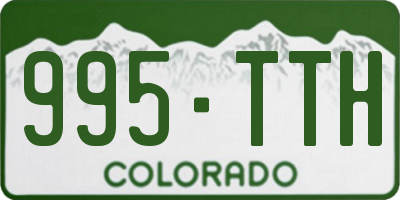 CO license plate 995TTH