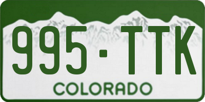 CO license plate 995TTK