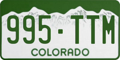 CO license plate 995TTM