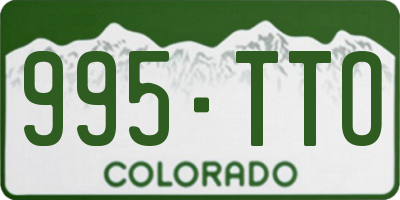 CO license plate 995TTO