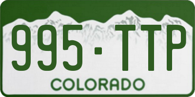 CO license plate 995TTP