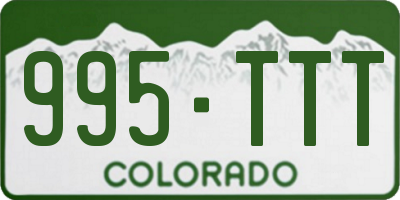 CO license plate 995TTT