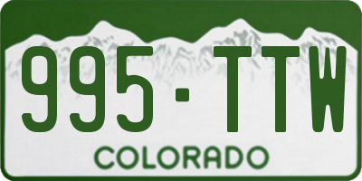 CO license plate 995TTW