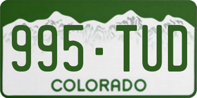 CO license plate 995TUD