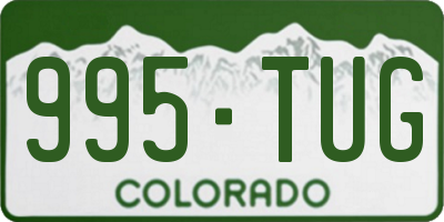 CO license plate 995TUG