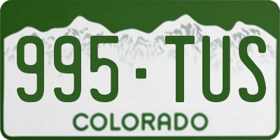 CO license plate 995TUS