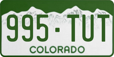 CO license plate 995TUT