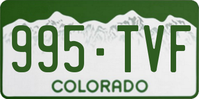 CO license plate 995TVF