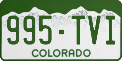 CO license plate 995TVI