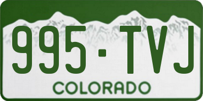 CO license plate 995TVJ