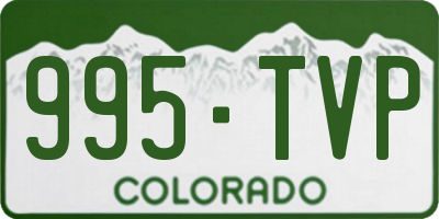 CO license plate 995TVP