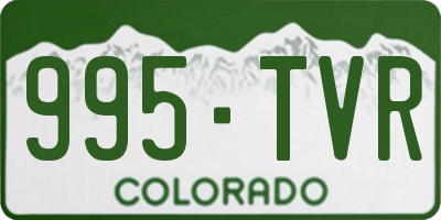 CO license plate 995TVR