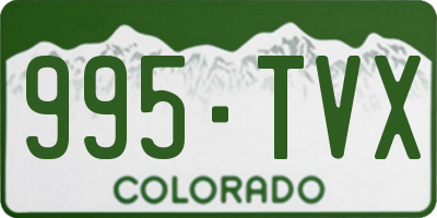 CO license plate 995TVX