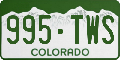 CO license plate 995TWS
