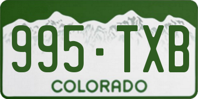 CO license plate 995TXB