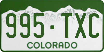 CO license plate 995TXC