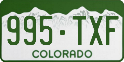 CO license plate 995TXF