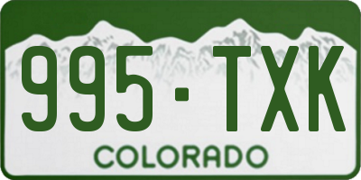 CO license plate 995TXK