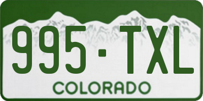 CO license plate 995TXL