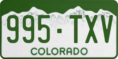 CO license plate 995TXV