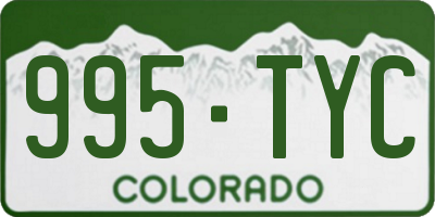 CO license plate 995TYC