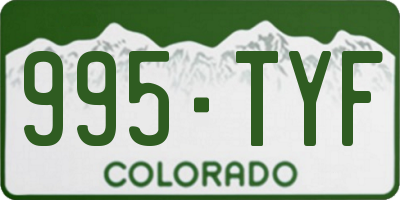 CO license plate 995TYF