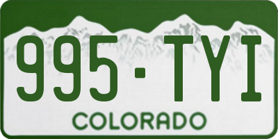 CO license plate 995TYI