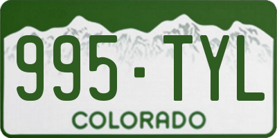 CO license plate 995TYL