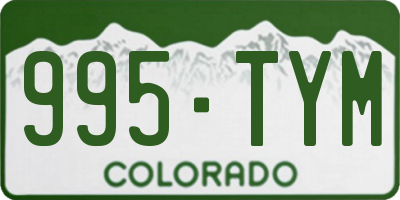 CO license plate 995TYM
