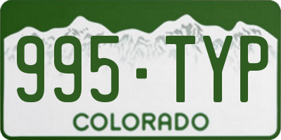 CO license plate 995TYP
