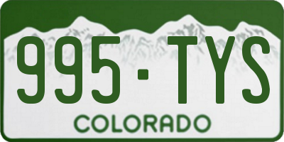 CO license plate 995TYS