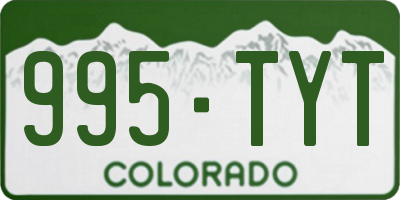 CO license plate 995TYT