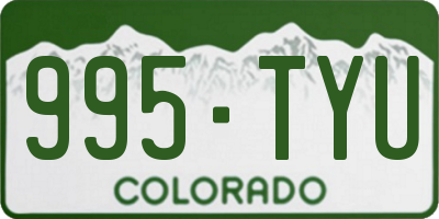 CO license plate 995TYU