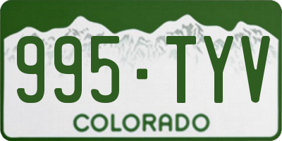 CO license plate 995TYV