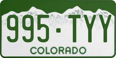 CO license plate 995TYY