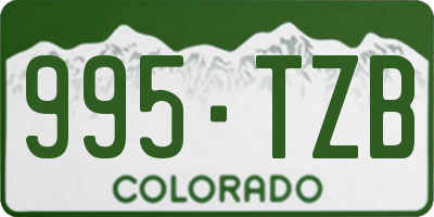 CO license plate 995TZB
