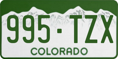 CO license plate 995TZX