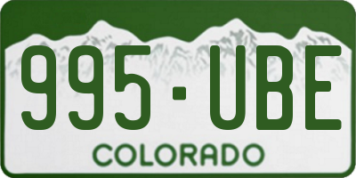 CO license plate 995UBE