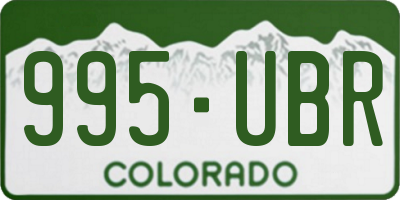 CO license plate 995UBR