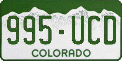 CO license plate 995UCD
