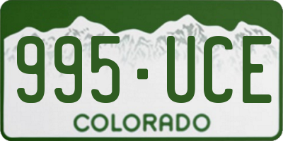 CO license plate 995UCE