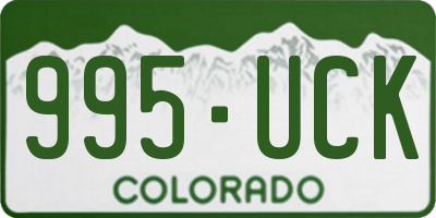 CO license plate 995UCK