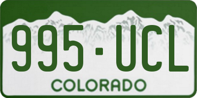 CO license plate 995UCL