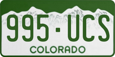 CO license plate 995UCS