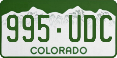 CO license plate 995UDC
