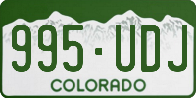 CO license plate 995UDJ