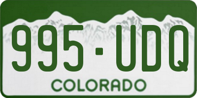 CO license plate 995UDQ
