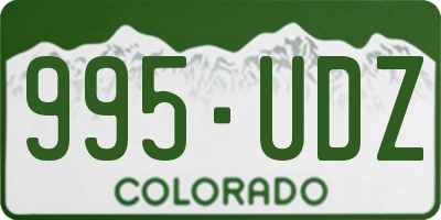 CO license plate 995UDZ